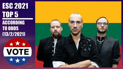 Odds Eurovision 2021: Top 5.